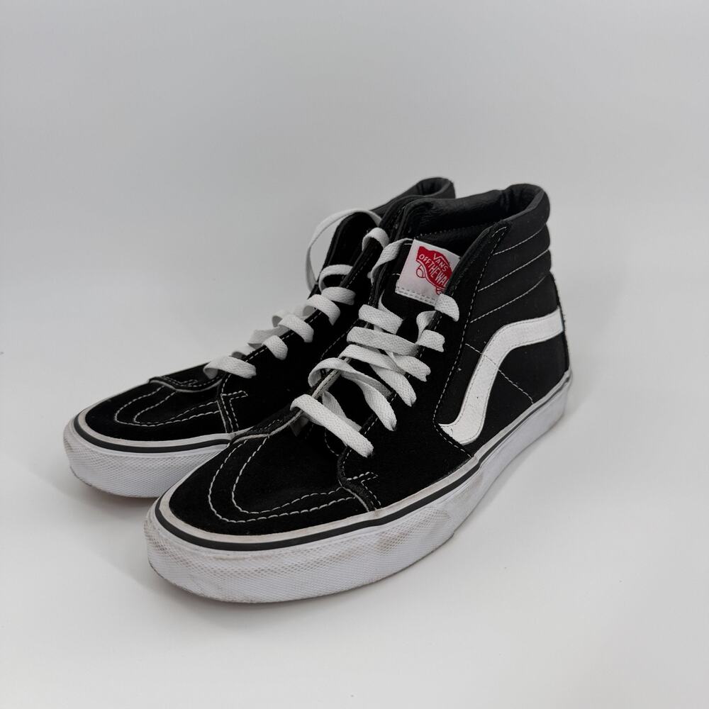 Vans Sk8-Hi Black White High Top Sneakers Men's 8